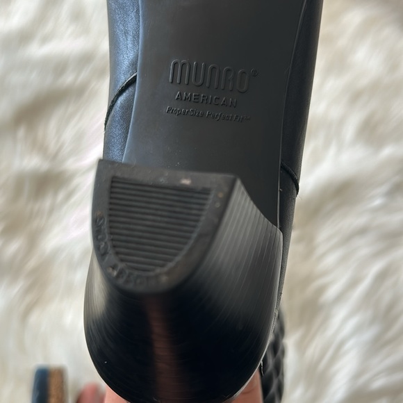 Munro “Perfect Fit” Zip-down American Black Boots (8N) - Picture 6 of 8